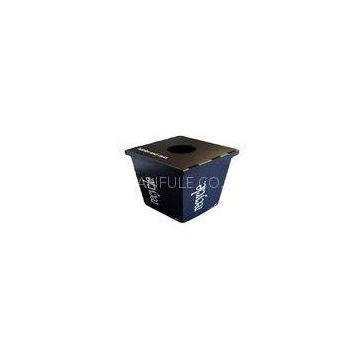 Black Corrugated Plastic Bins Collapsible For Recycle , Light Weight