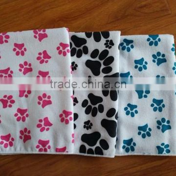 microfiber paw design pet towel hot sale