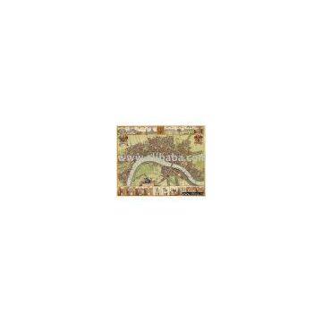 Reproduction Old Colour Antique Map Print of City of London