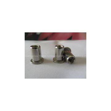 Stainless steel flat head rivet nuts