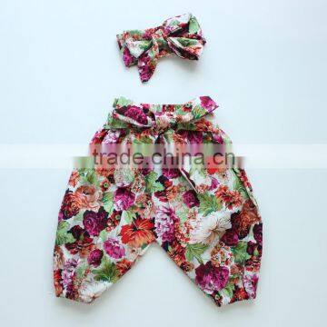 Wholesale floral half pants for girl hip-hop children harem pants M6082508