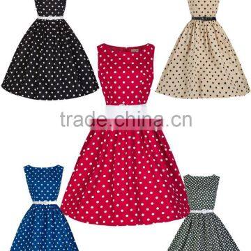 onen C89342A New 50s Lady Polka Dot Fitted Pencil Wiggle Vintage Retro Style Rockabilly Dress
