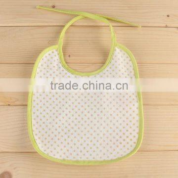 cotton fabric waterproof feeding dinner bibs for baby burp cloth