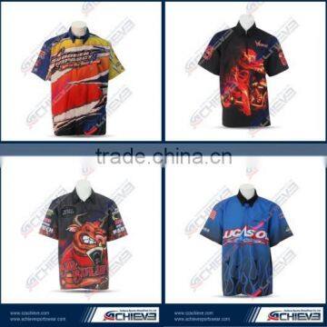 Sponsors logo Customized team auto racing polo shirts