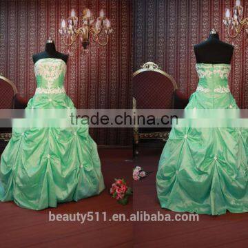 IN STOCK Halter party dress sleeveless real silk ball gown prom dress SE118