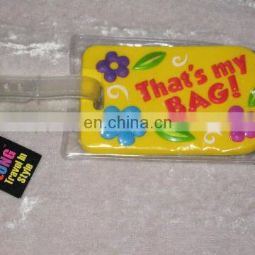 plastic cheap baggage tags sun flower pretty bag tag