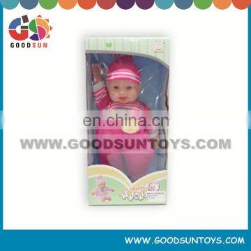 China wholesale vinyl&cotton 40 cm baby doll with IC prodoll baby doll vinyl