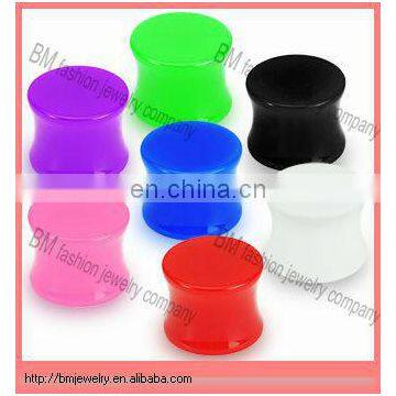 Acrylic Transparent Clear Plug Expender Body Jewelry Black Piercing Jewelry