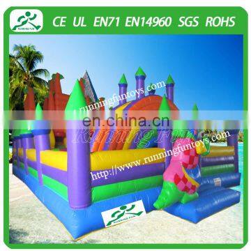 Christmas inflatables clearance bouncy castle, customized inflatable fun city for sale