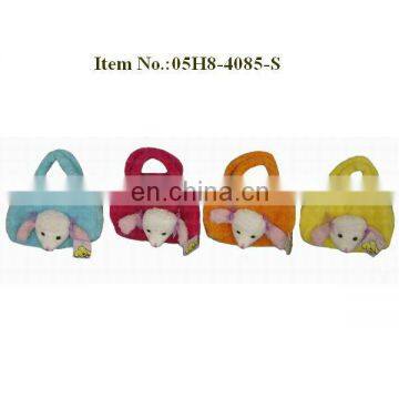 plush toy handbags with sheep head for kids