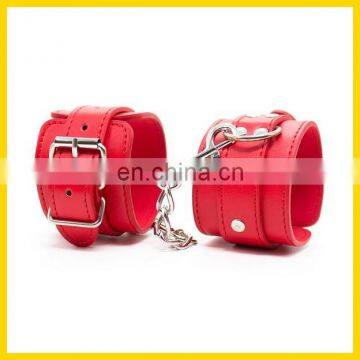 faux leather wrist & ankle cuffs restraints for bondage set