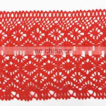 13.7cm OLCT0012 Fashion Design Red Cotton Lace Garment Accessories Trimming photo-2
