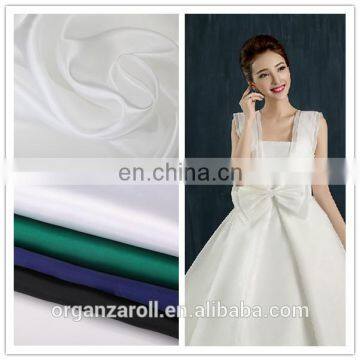 Wholesale silk polyester wedding dress fabric organza