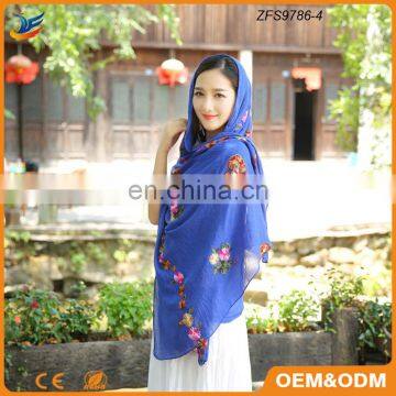 fashion embroidery wraps style turkish hijab scarf