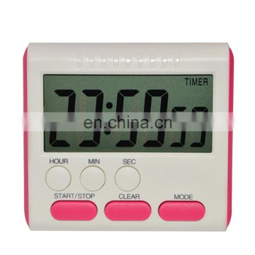 LCD Digital Kitchen Timer Count Down Up Cooking Alarm with Clock