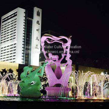 Dancing Fountain Music Fountain Light Show in the Amusement Park photo-3