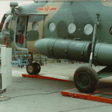 Gravity measurement of Helicopter