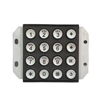 Vandal proof and waterproof stainless steel metal keypad