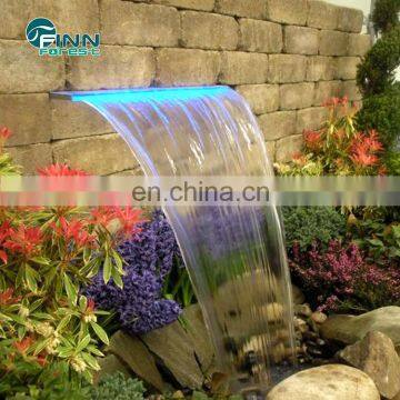 Pool Fountain Spa Stainless Pool Lion Head Colorful Stone Wall Waterfall Fountain