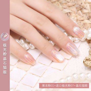 Cat Eye Nails Pink Easy To Cure And Soak Off Cat Eye Nails photo-2