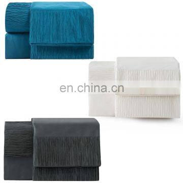 Luxury Home Textile Sleek Soft Queen King Fabric Double Size Bed Cover Sheet Set