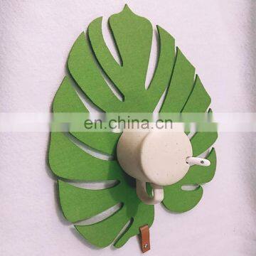 5mm Thickness Green Leaf Felt Placemat photo-3