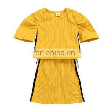 Girls Summer Clothing Sets Short Sleeve Tops + Skirts Fashion 2Pcs Kid Girls Outfit Sets Casual Baby Girls Clothes Sets