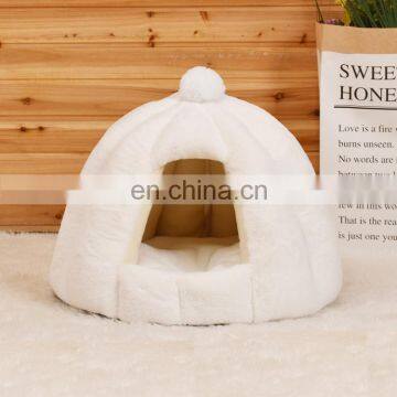 OEM Brand FBA Service Breathable Mongolian Yurt Shaped Pet Dog Cat House Bed With Removable Cushion Inside photo-4