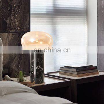 Высококачественная современная черная мраморная ночная лампа для гостиной photo-4