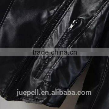 Jacket Wholesale 2015 Fashion Women Zippered Faux Leather Jacket photo-5