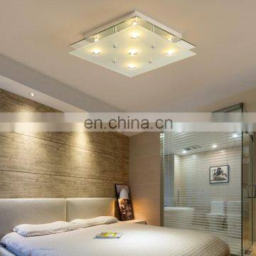 Home Lighting Square Shape Ground Glass Bedroom Ceiling Light Fixtures photo-4