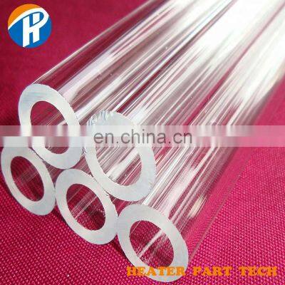 Transparent clear one end close Quartz Tube