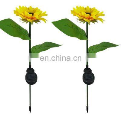 Garden decoration sunflower ROAD Application LED  Solar panel Lamps for yard lawn path