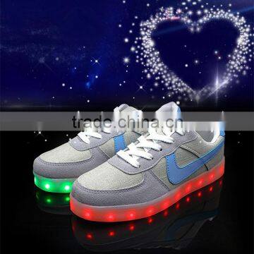 2016 new style fashion 7 colors LED luminous light rechargeable running sport/casual glowing shoes