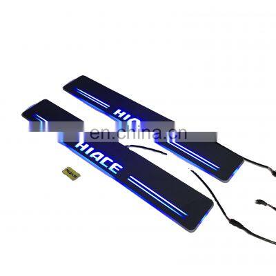 Led Door Sill Plate Strip for toyota hiace dynamic sequential style step light door decoration step