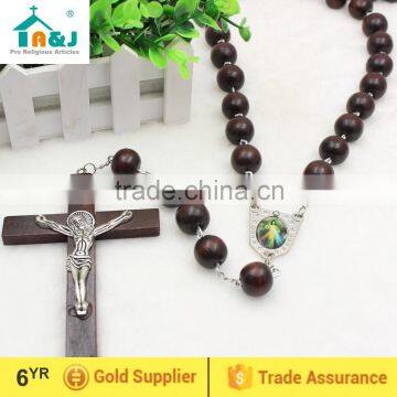 Big Wooden Bead Wall Rosary