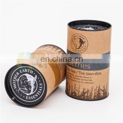 Recyclable Kraft Paper Cylinder Box for Packaging