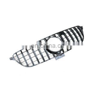 ABS Silver Chrome Front Racing Grill For Mercedes GLE Class W166 W292 Coupe 4Matic 2015-2018 photo-3