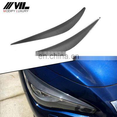 Carbon Fiber Headlight Eyelids Cover for Infiniti Q50 Sedan 4-Door 13-17