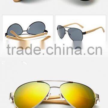 Hand Made Wood Temple Metal Frame Classic Men Driving Fishing Sunglasses photo-3