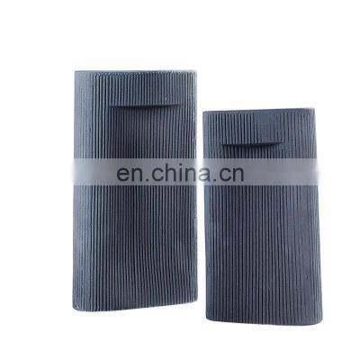 Modern Floral Nordic Geometric Matt Color Clay White Flower Ceramic Vases for Home Decor photo-4