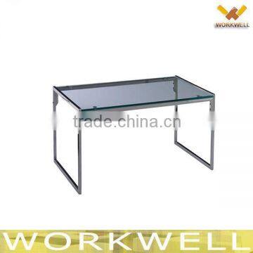 WorkWell modern glass top and metal base coffee table Kw-T22