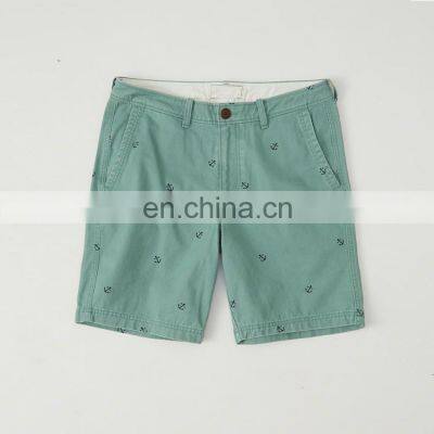 Wholesale Summer Fish Bone Printed Men Casual Custom Fit Cotton Short Shorts photo-2