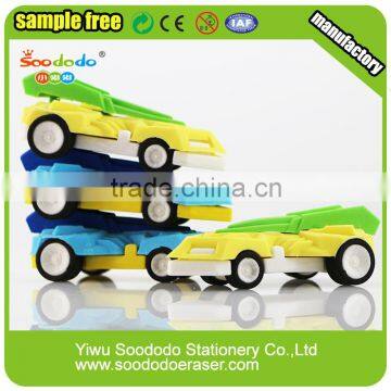 Hot sale fancy 3D puzzle car shaped eraser