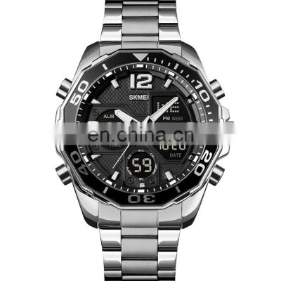 SKMEI 1649 Shock Analog Digital Sport Watch Luxury Stainless Steel Chronograph Men Watch hombres relojes