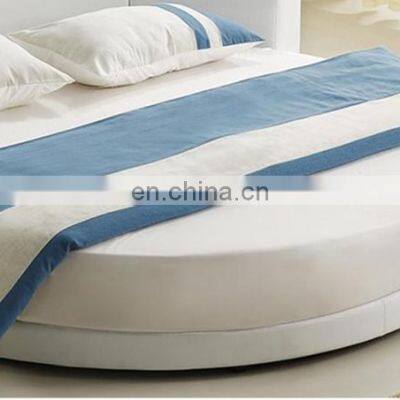 Hot Selling Bedroom Genuine Leather Bed Room Furniture Bedroom Sets Multi-function LED Light Beds for Home Hotel Use