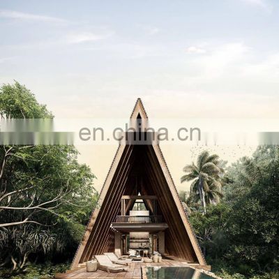 A Frame Fast Construction Cheap light steel prefab house for sale