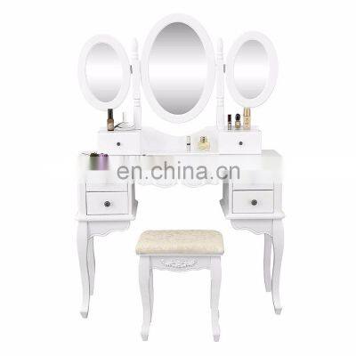 bedroom wood dressing table simple style makeup dresser with mirror