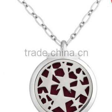 Stars Round Shaped Perfume Essential Oil Diffuser Necklace photo-2
