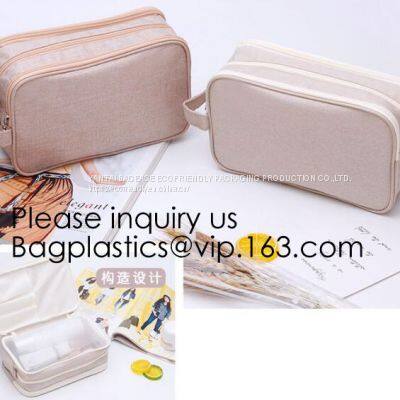 Travel Luggage Pouch Custom Clear Transparent PVC Travel Toiletry Bag Make Up Cosmetic Bag,Vinyl Wash Beauty Cosmetic photo-2